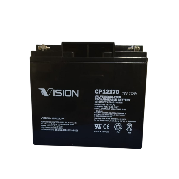 Vision 12V, 17AH Sealed Lead Acid Battery, CP-12170